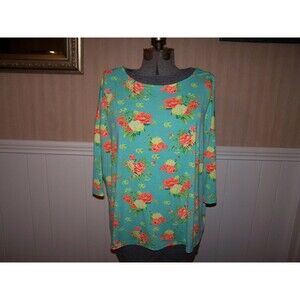 LESHOP FLORAL BLOUSE SIZE‎ LARGE